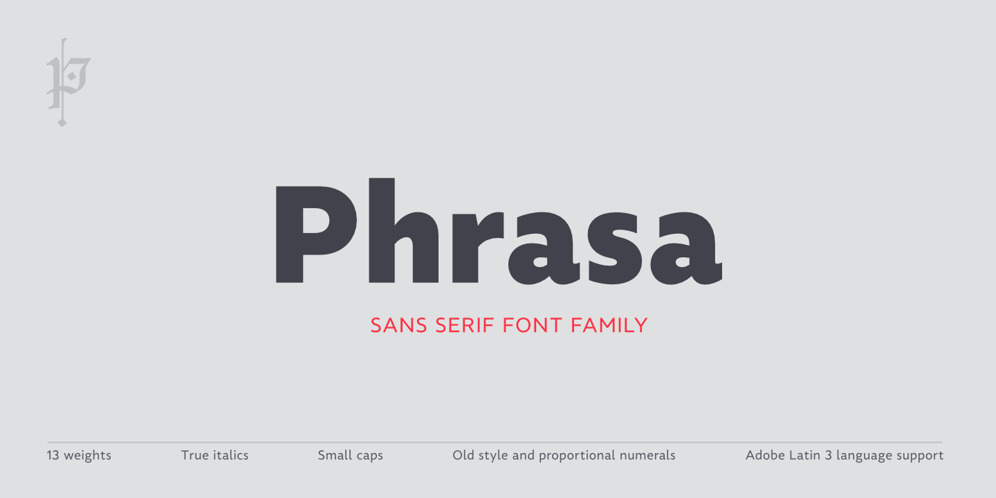 Пример шрифта Phrasa